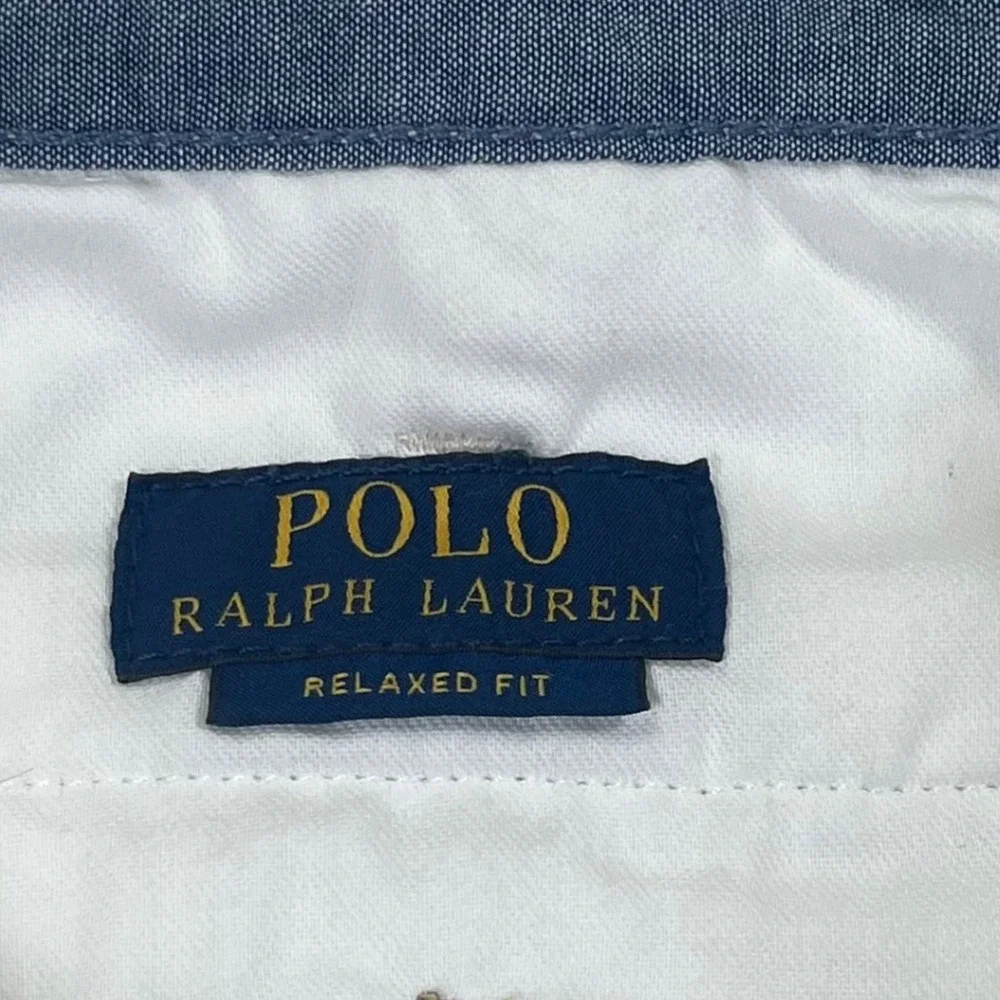 Polo Ralph Lauren Shorts Mens 30 White Relaxed‎ Fit Chino Twill Preppy Golf